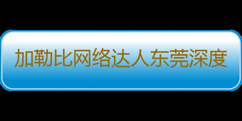 加勒比网络达人东莞深度游：智造、文化与烟火气的完美融合